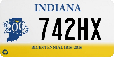 IN license plate 742HX