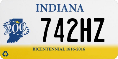 IN license plate 742HZ