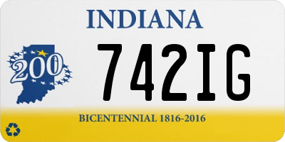 IN license plate 742IG