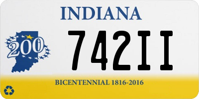 IN license plate 742II