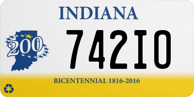 IN license plate 742IO