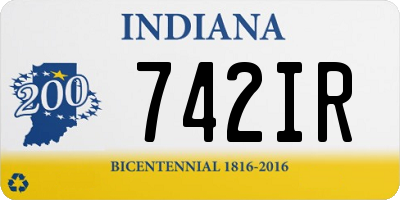 IN license plate 742IR