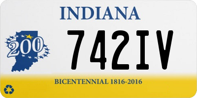 IN license plate 742IV