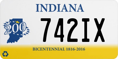 IN license plate 742IX