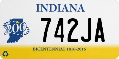 IN license plate 742JA