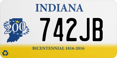 IN license plate 742JB