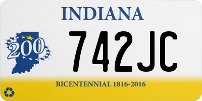 IN license plate 742JC