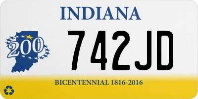 IN license plate 742JD