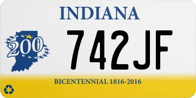 IN license plate 742JF