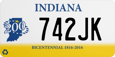 IN license plate 742JK