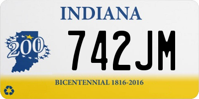 IN license plate 742JM