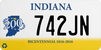 IN license plate 742JN