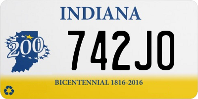 IN license plate 742JO