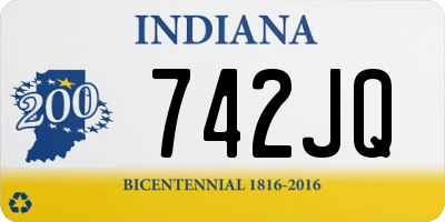 IN license plate 742JQ