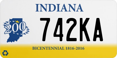 IN license plate 742KA