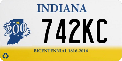 IN license plate 742KC