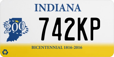 IN license plate 742KP