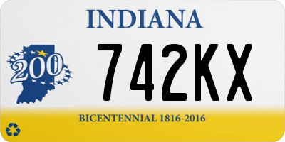 IN license plate 742KX