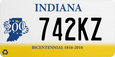 IN license plate 742KZ