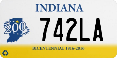 IN license plate 742LA