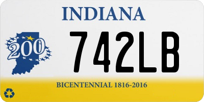 IN license plate 742LB