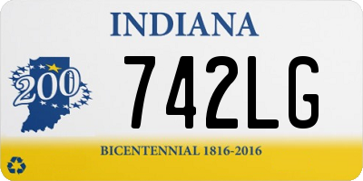 IN license plate 742LG