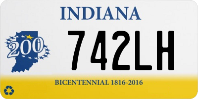 IN license plate 742LH