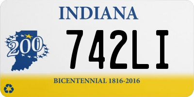 IN license plate 742LI