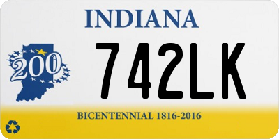 IN license plate 742LK