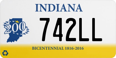 IN license plate 742LL