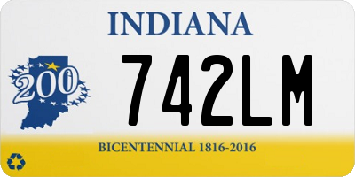 IN license plate 742LM