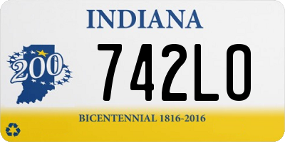 IN license plate 742LO