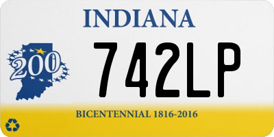 IN license plate 742LP