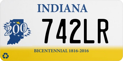 IN license plate 742LR