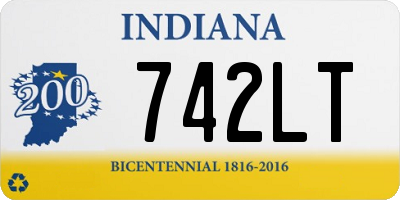 IN license plate 742LT