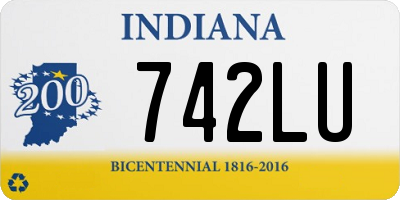 IN license plate 742LU