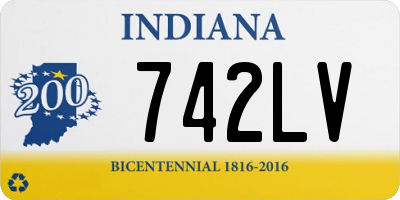 IN license plate 742LV