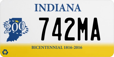 IN license plate 742MA