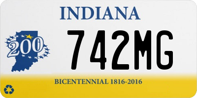 IN license plate 742MG