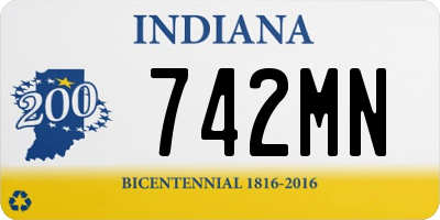 IN license plate 742MN