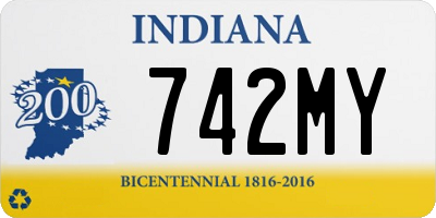 IN license plate 742MY