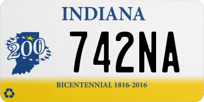 IN license plate 742NA