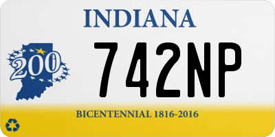 IN license plate 742NP