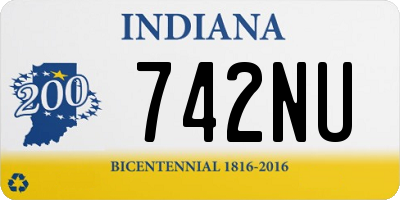 IN license plate 742NU