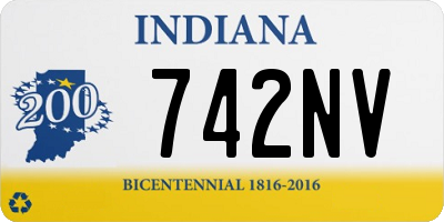 IN license plate 742NV