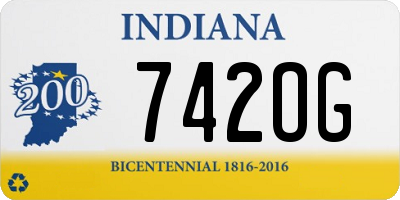 IN license plate 742OG