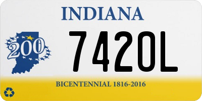 IN license plate 742OL