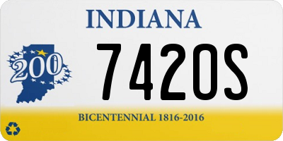 IN license plate 742OS