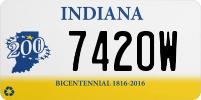 IN license plate 742OW