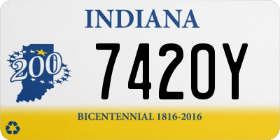 IN license plate 742OY